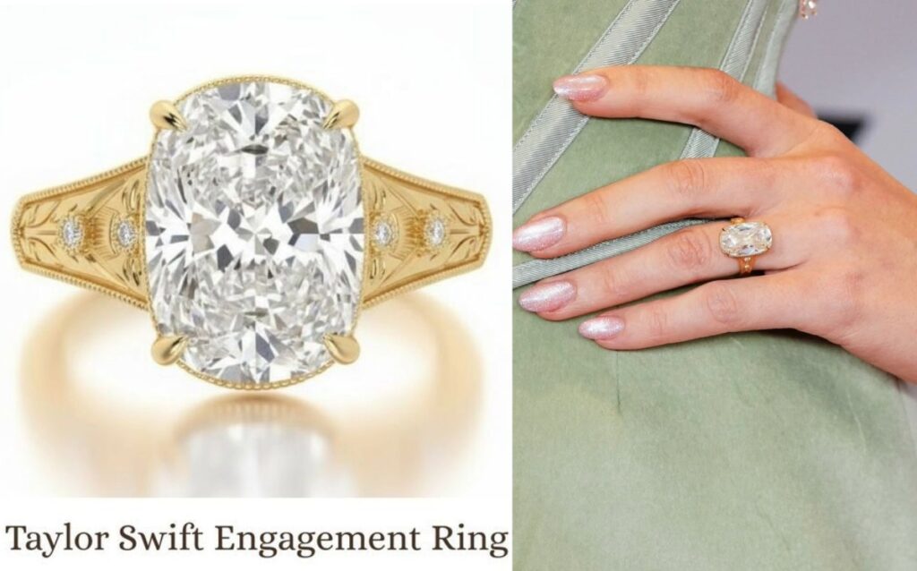 Taylor swift engagement ring closer look 